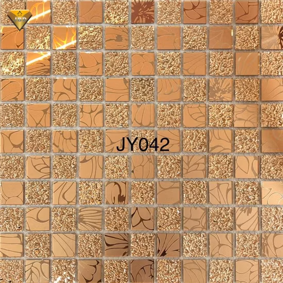 비 미끄러짐 유리제 모자이크 타일 파란 유리 수영장 모자이크 무지개빛 도와