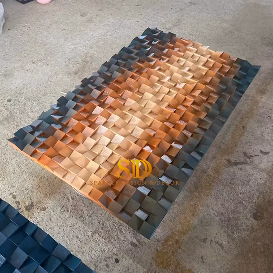 제조 업체 사용자 정의 무지개 다채로운 나무 모자이크 퍼즐 나무 모자이크 벽 벽화 판매